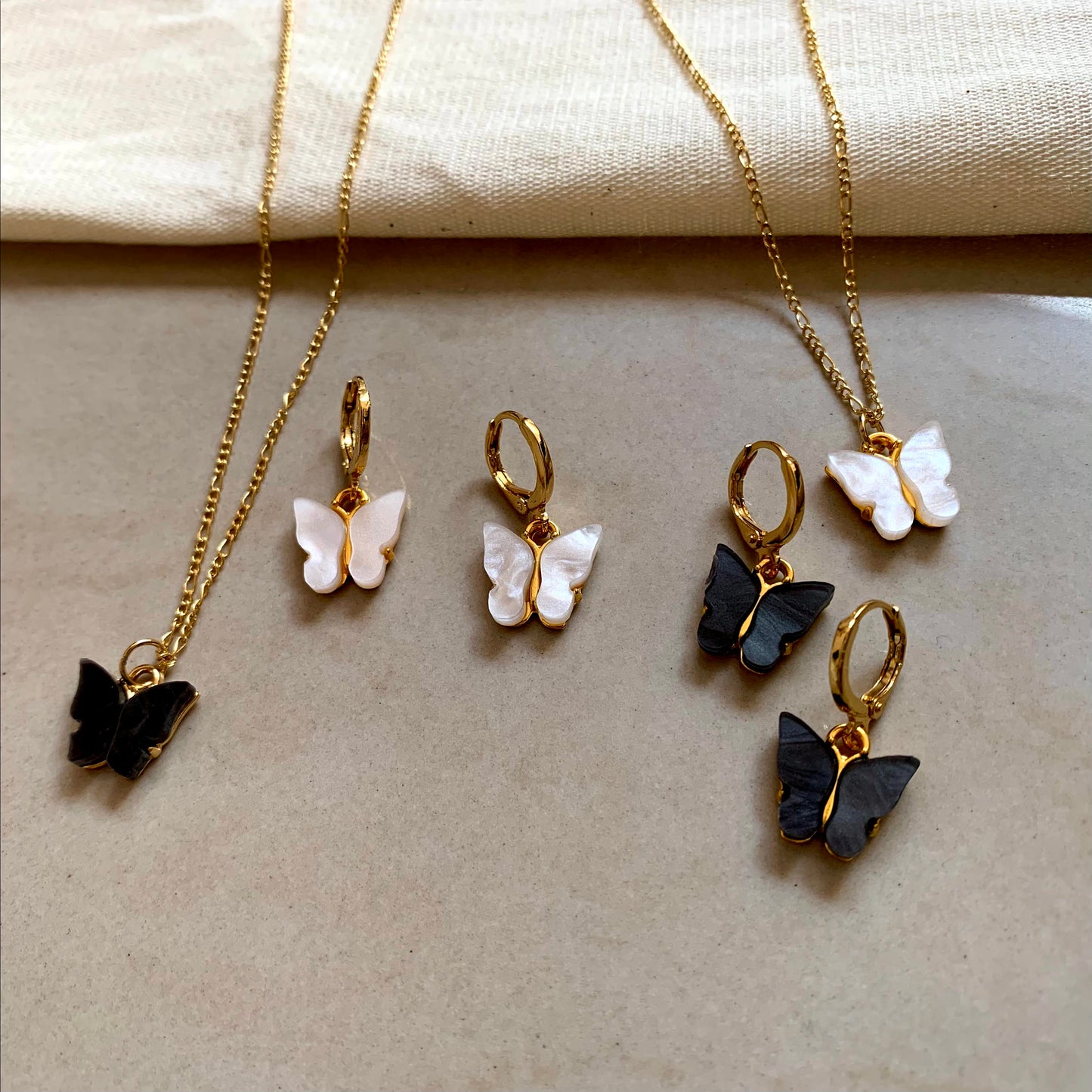 WHITE & BLACK BUTTERFLIES